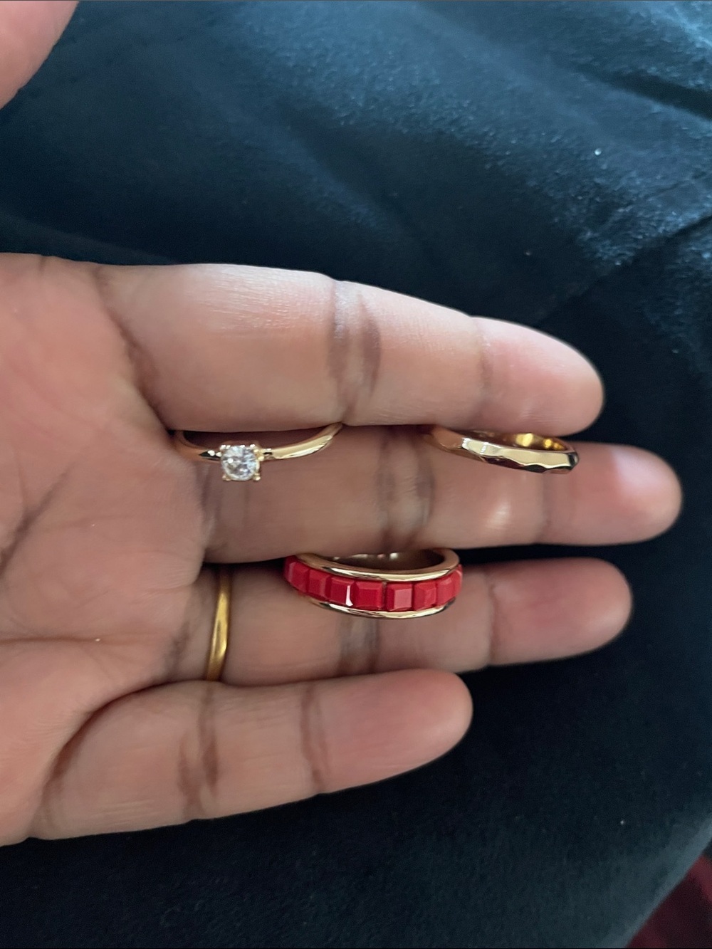Set of 4 Gold-Tone Minimalist Rings